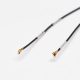 射頻同軸電纜線材RF0.81黑色雙頭接IPEX五代+鍍銀線扣
