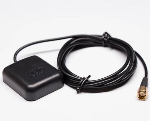 GPS天線組件充電樁外置wifi天線接RG174黑色同軸線焊SMA公頭